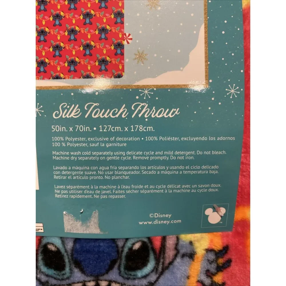 Disney‎ Silk Touch Throw 50in X 70in Lilo & Stitch - Stitch Lights